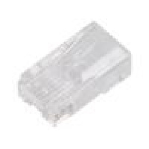 Zástrčka RJ45 PIN: 8 Kat: 6 průchozí Obvod: 8p8c na kabel IDC