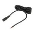 Kabel 2x0,5mm2 DC 5,5/2,1 zásuvka přímý černá 1,5m -20÷80°C