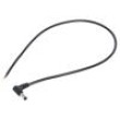 Kabel 2x0,5mm2 DC 5,5/2,1 zástrčka úhlový černá 0,5m