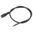 Kabel 2x0,5mm2 DC 5,5/2,5 zásuvka přímý černá 0,5m -20÷80°C