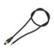Kabel 2x0,5mm2 DC 5,5/2,5 zástrčka přímý černá 0,5m -20÷80°C