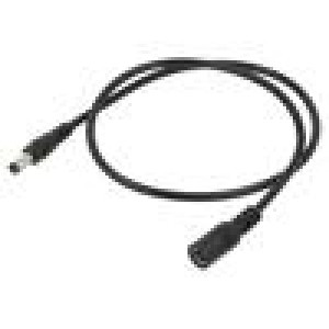 Kabel 2x0,5mm2 DC 5,5/2,1 zástrčka,DC 5,5/2,1 zásuvka přímý