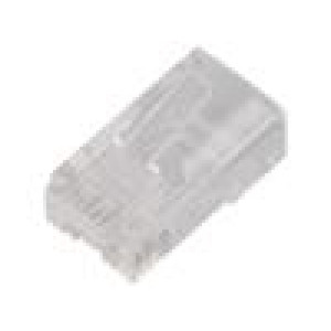 Zástrčka RJ45 PIN: 8 Kat: 6 průchozí Obvod: 8p8c na kabel IDC