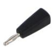 Zástrčka banánek 2mm 10A 30VAC 60VDC černá niklovaný