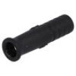Zásuvka banánek 2mm 10A 30VAC 60VDC černá vtlačovaný 18,1mm