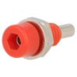 Zásuvka banánek 2mm 10A 60VDC Celk.dél: 17mm červená 5mΩ
