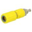 Zásuvka banánek 4mm 36A 30VAC 60VDC Otv: Ø6mm žlutá niklovaný