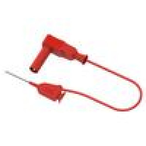 PJP6606/2410-50R Test lead 60VDC 30VAC 1A Len: 0.5m red Insulation: silicone