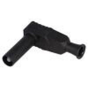 Zástrčka banánek 4mm 20A 1kVAC černá izolované 2,5mm2