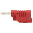 Zástrčka banánek 4mm 36A 30VAC 60VDC červená neizolované