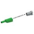 Zástrčka banánek 4mm 36A 1kVAC 60VDC zelená izolované