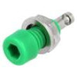 Zásuvka banánek 2mm 10A 60VDC Celk.dél: 17mm zelená izolované