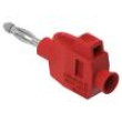 Zástrčka banánek 4mm 36A 30VAC 60VDC červená neizolované