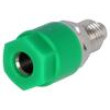 Zásuvka banánek 4mm 36A 30VAC 60VDC Otv: Ø6mm zelená