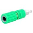 Zásuvka banánek 4mm 36A 30VAC 60VDC Otv: Ø6mm zelená
