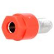 Zásuvka banánek 4mm 36A 30VAC 60VDC Otv: Ø6mm červená