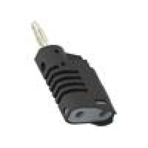 Zástrčka banánek 4mm 36A 30VAC 60VDC černá neizolované