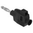 Zástrčka banánek 4mm 36A 30VAC 60VDC černá neizolované