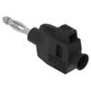 Zástrčka banánek 4mm 36A 30VAC 60VDC černá neizolované