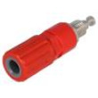 Zásuvka banánek 4mm 36A 30VAC 60VDC Otv: Ø6mm červená