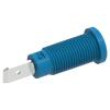 Zásuvka banánek 2mm 10A 600V 29,2mm modrá Povrch: niklovaný