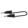 PJP2210/600V-100N Měřicí šňůra 12A banánek 4 mm,z obou stran Dél: 1m černá