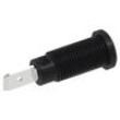 Zásuvka banánek 2mm 10A 600V 29,2mm černá Povrch: niklovaný