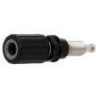 Zásuvka banánek 4mm 36A 30VAC 60VDC Otv: Ø6mm černá niklovaný