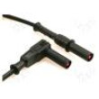 PJP2352-IEC-100N Měřicí šňůra 20A banánek 4 mm,úhlový banánek 4 mm izolované