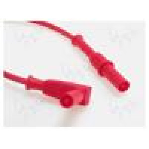 PJP2352-IEC-200R Měřicí šňůra 20A banánek 4 mm,úhlový banánek 4 mm izolované