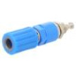 Zásuvka banánek 4mm 36A 30VAC 60VDC Otv: Ø6mm modrá niklovaný