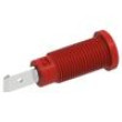 Zásuvka banánek 2mm 10A 600V 29,2mm červená Povrch: niklovaný