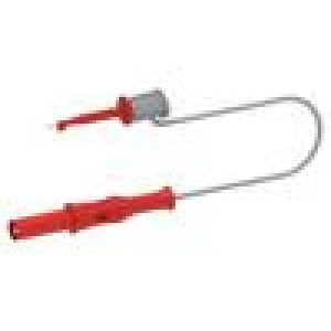 PJP6035-PRO-M10-R Měřicí šňůra 60VDC 30VAC 6A sonda s háčkem,banánek 4 mm