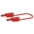 PJP2715-IEC-50R Měřicí šňůra 25A banánek 4 mm,z obou stran Dél: 0,5m červená