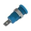 Zásuvka banánek 4mm 36A 1kV modrá niklovaný izolované