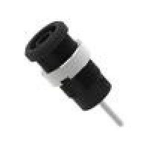 Zásuvka banánek 4mm 36A 1kV černá niklovaný izolované