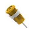 Zásuvka banánek 4mm 36A 1kV žlutá niklovaný izolované