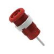 Zásuvka banánek 4mm 36A 1kV červená niklovaný izolované