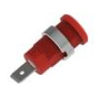 Zásuvka banánek 4mm 36A 1kV červená niklovaný izolované