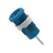 Zásuvka banánek 4mm 36A 1kV modrá niklovaný izolované