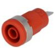 Zásuvka banánek 4mm 36A 1kV červená niklovaný izolované