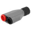 Adaptér 3A 1kV banánek 4mm zásuvka x2,BNC vidlice
