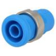 Zásuvka banánek 4mm 25A 1kV černá niklovaný izolované