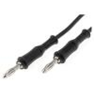 PJP2019-100N Měřicí šňůra 70VDC 33VAC 20A banánek 4 mm,z obou stran černá