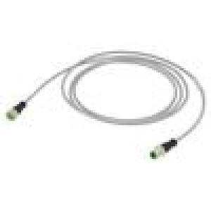 Kabel: pro snímače/automatizaci M12 PIN: 4 přímý 2m zástrčka