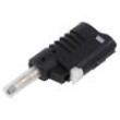 Zástrčka banánek 4mm 36A 30VAC 60VDC černá 58,6mm niklovaný
