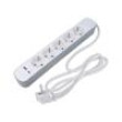 Prodlužovací síťový kabel 3x1,5mm2 Zásuvky: 7 PVC bílá 3m 16A