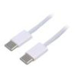 Kabel USB 2.0 USB C vidlice,z obou stran niklovaný 1m bílá