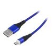 Kabel magnetický USB A vidlice,USB B micro vidlice niklovaný