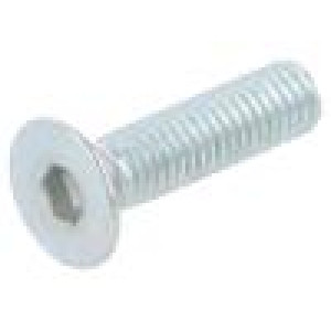 Šroub M3x12 0,5 Hlava: kuželová imbus HEX 2mm ocel zinek
